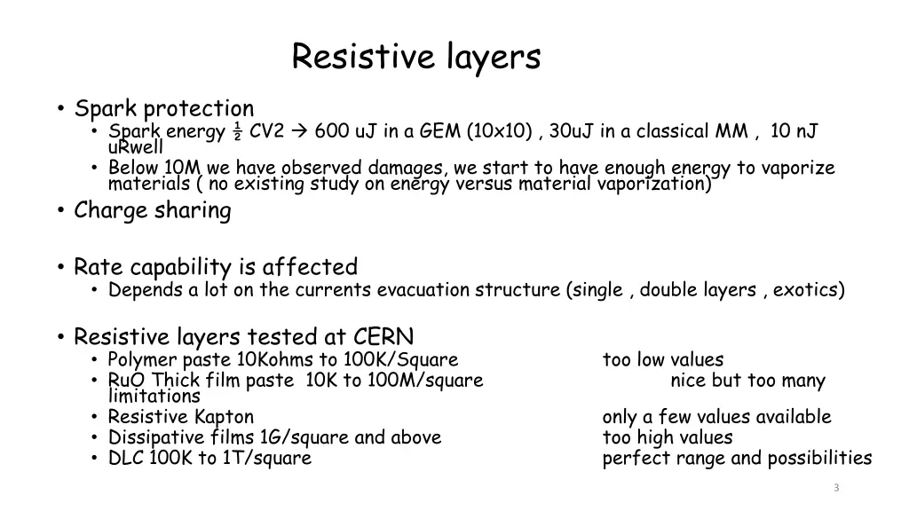 resistive layers