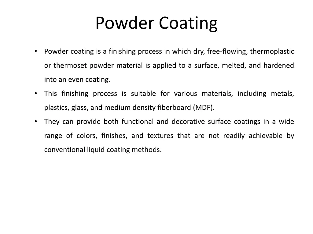 powder coating