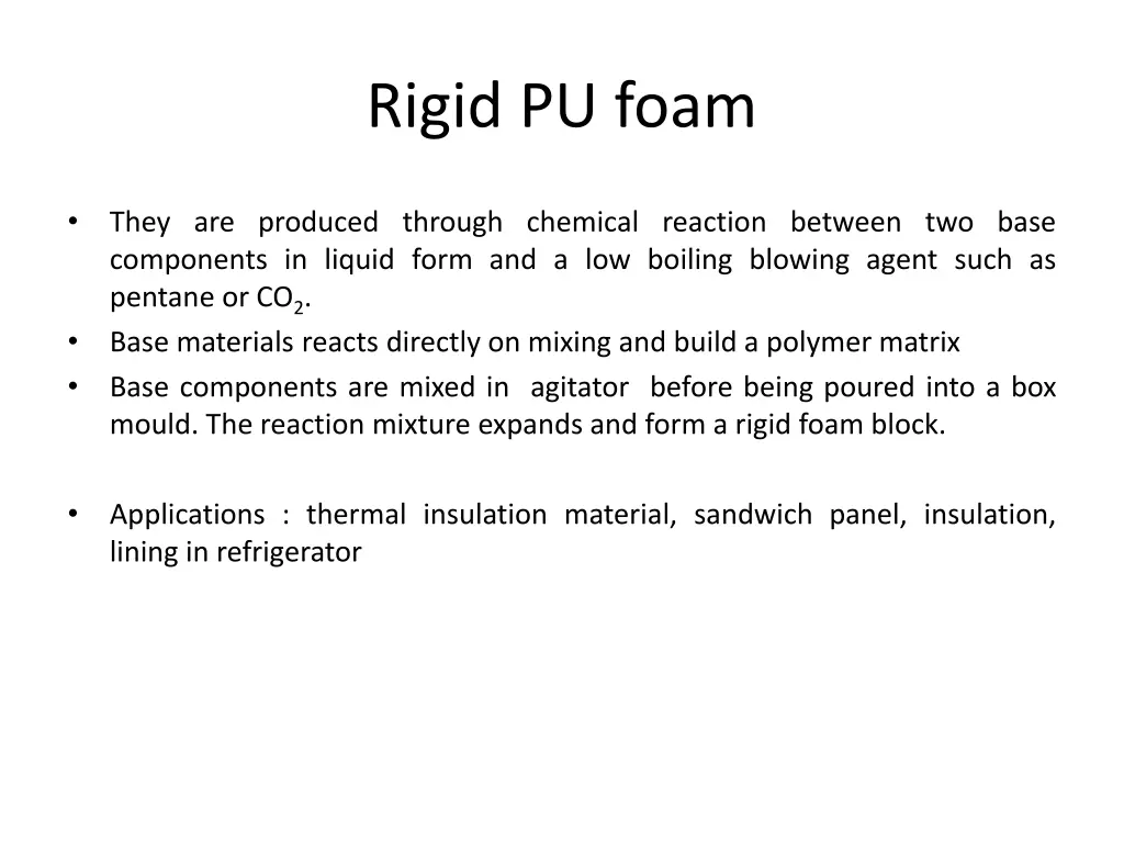 rigid pu foam