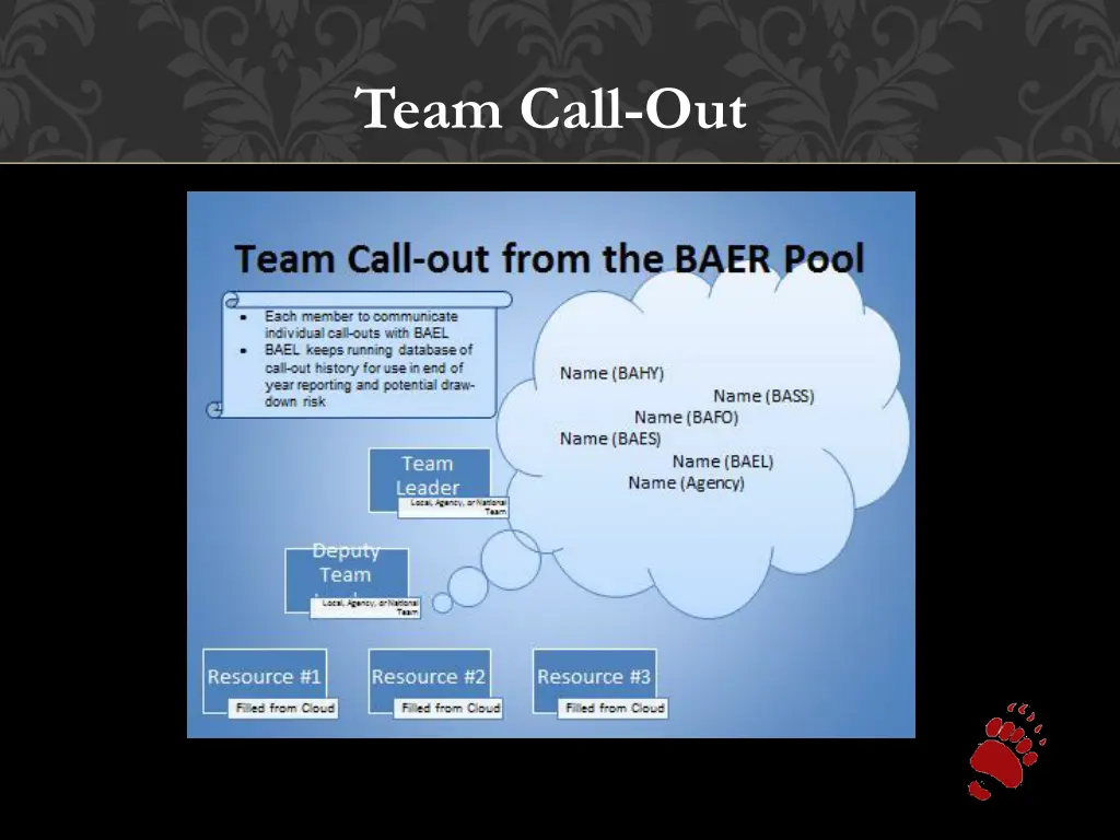 team call out