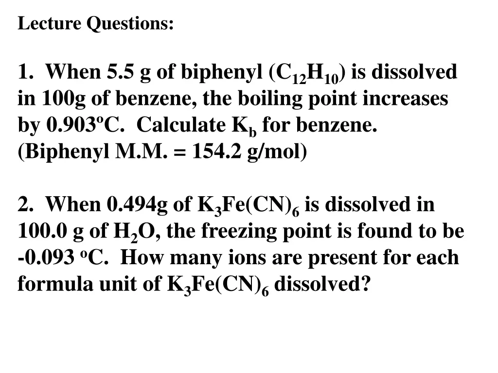 lecture questions