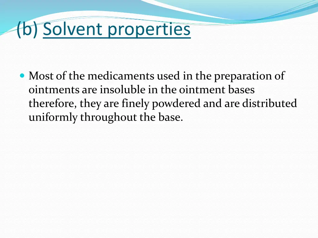 b solvent properties