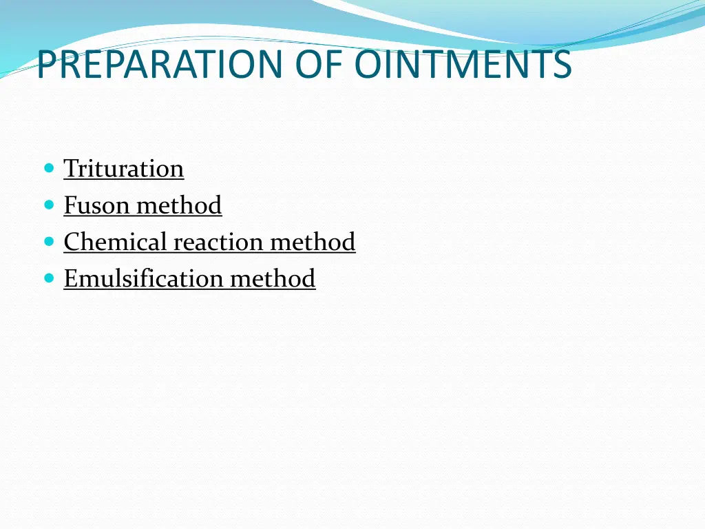 preparation of ointments 1