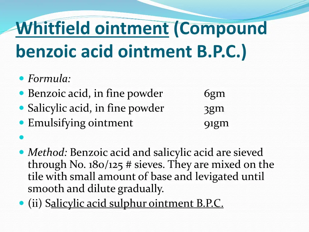 whitfield ointment compound benzoic acid ointment