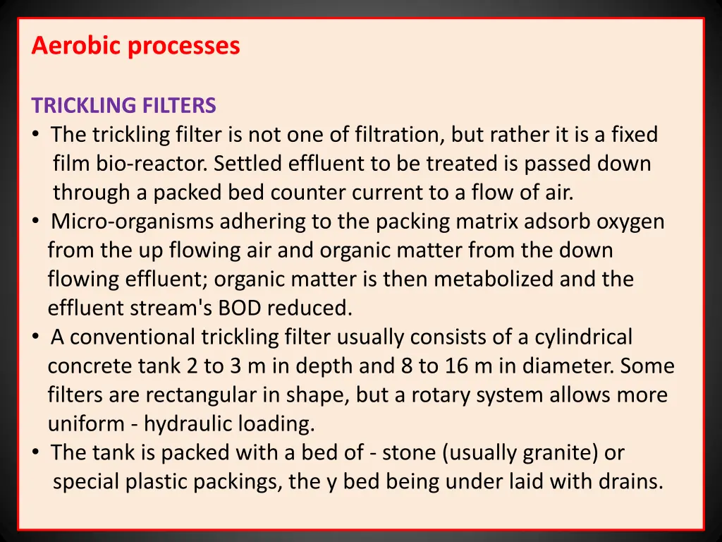 aerobic processes