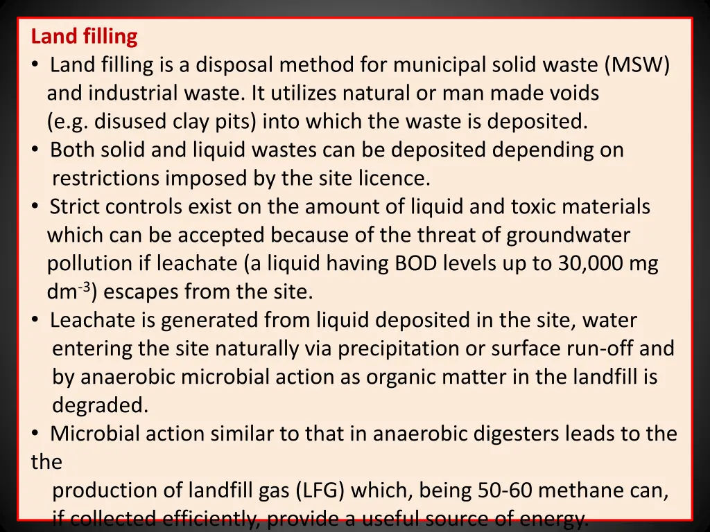 land filling land filling is a disposal method