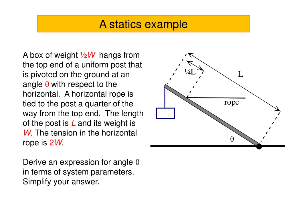 a statics example