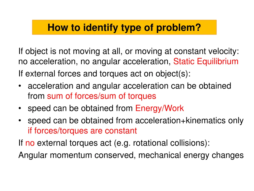 how to identify type of problem