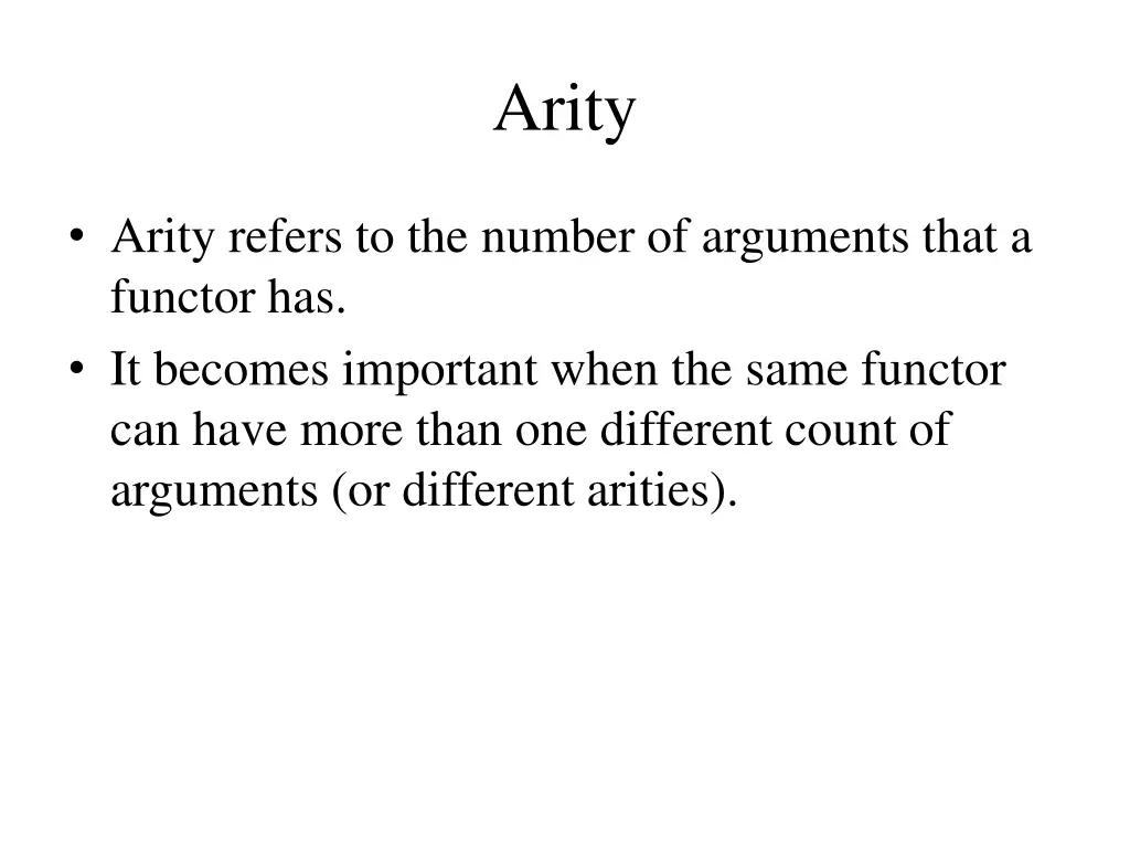 arity