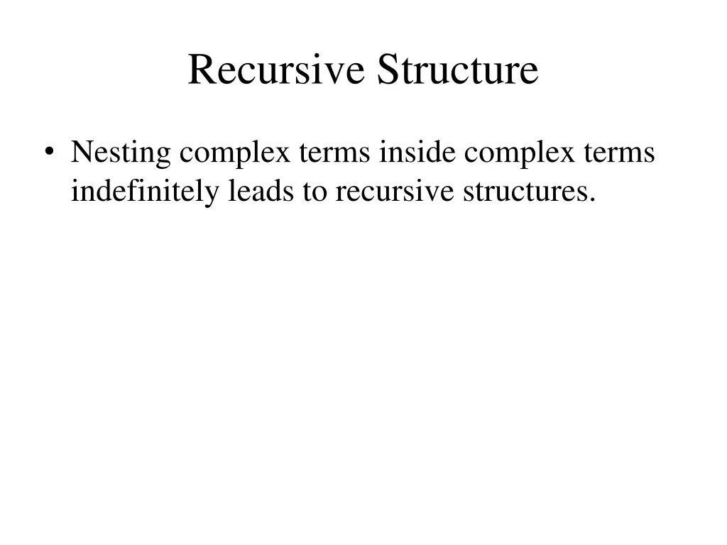 recursive structure