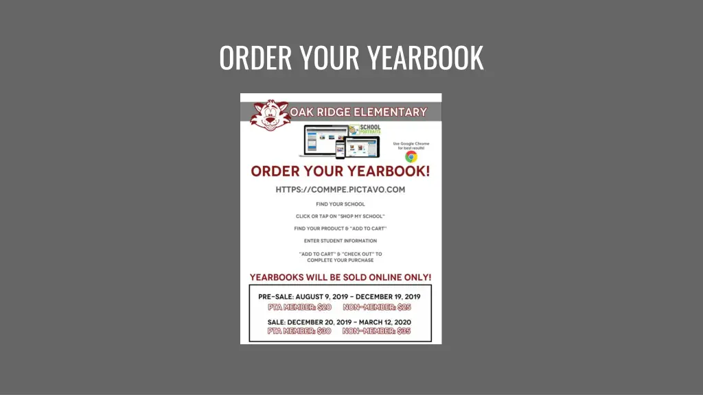 order your yearbook