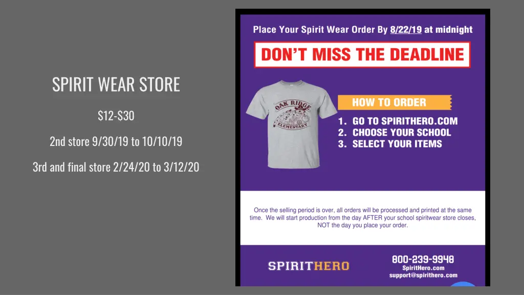 spirit wear store