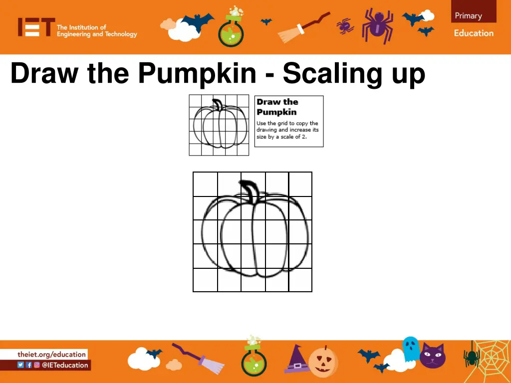 draw the pumpkin scaling up