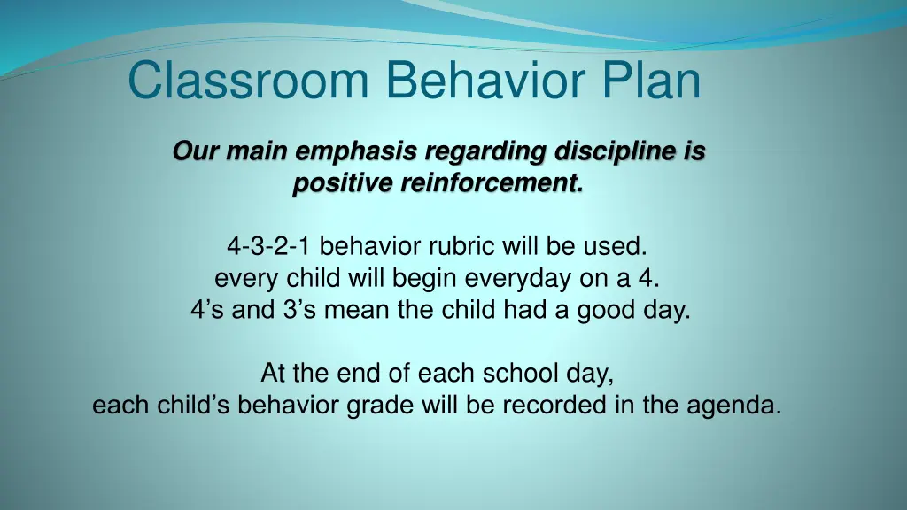 classroom behavior plan