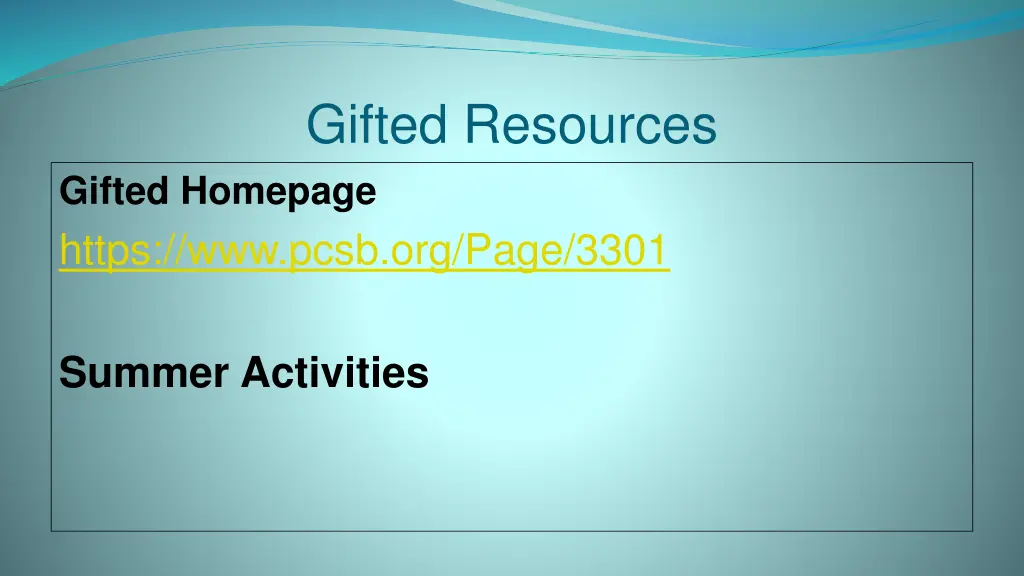 gifted resources