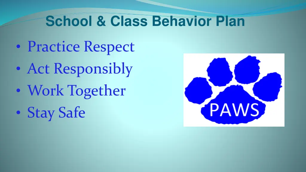 school class behavior plan