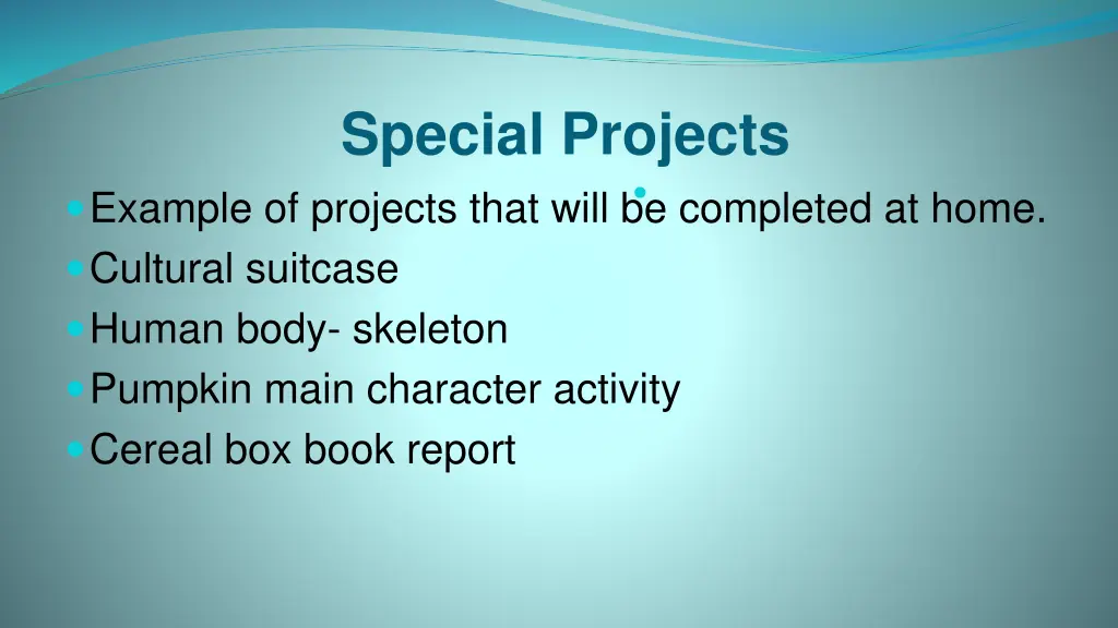 special projects