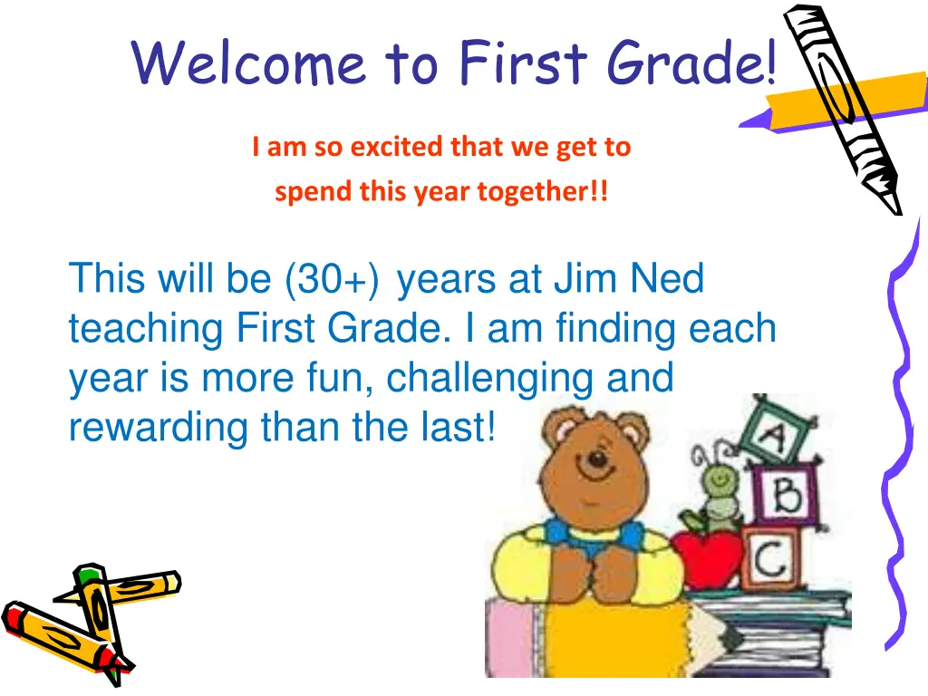 welcome to first grade