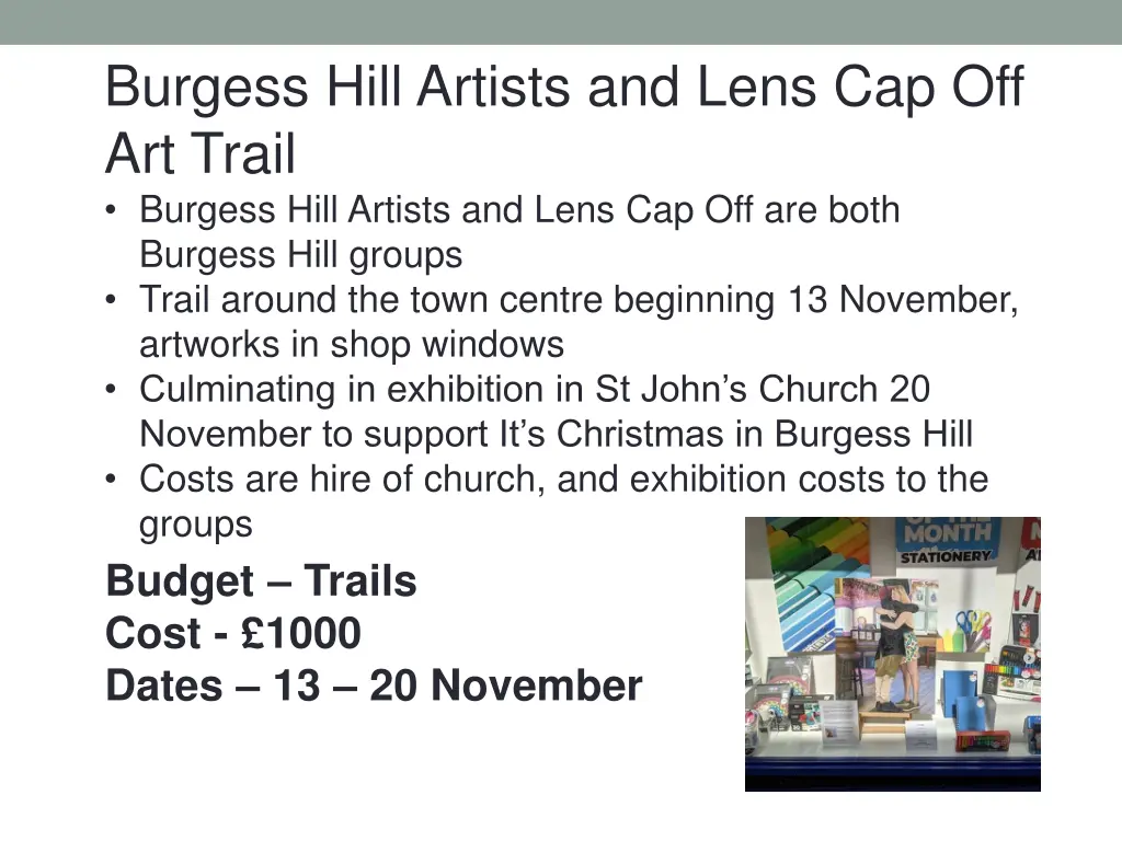 burgess hill artists and lens cap off art trail