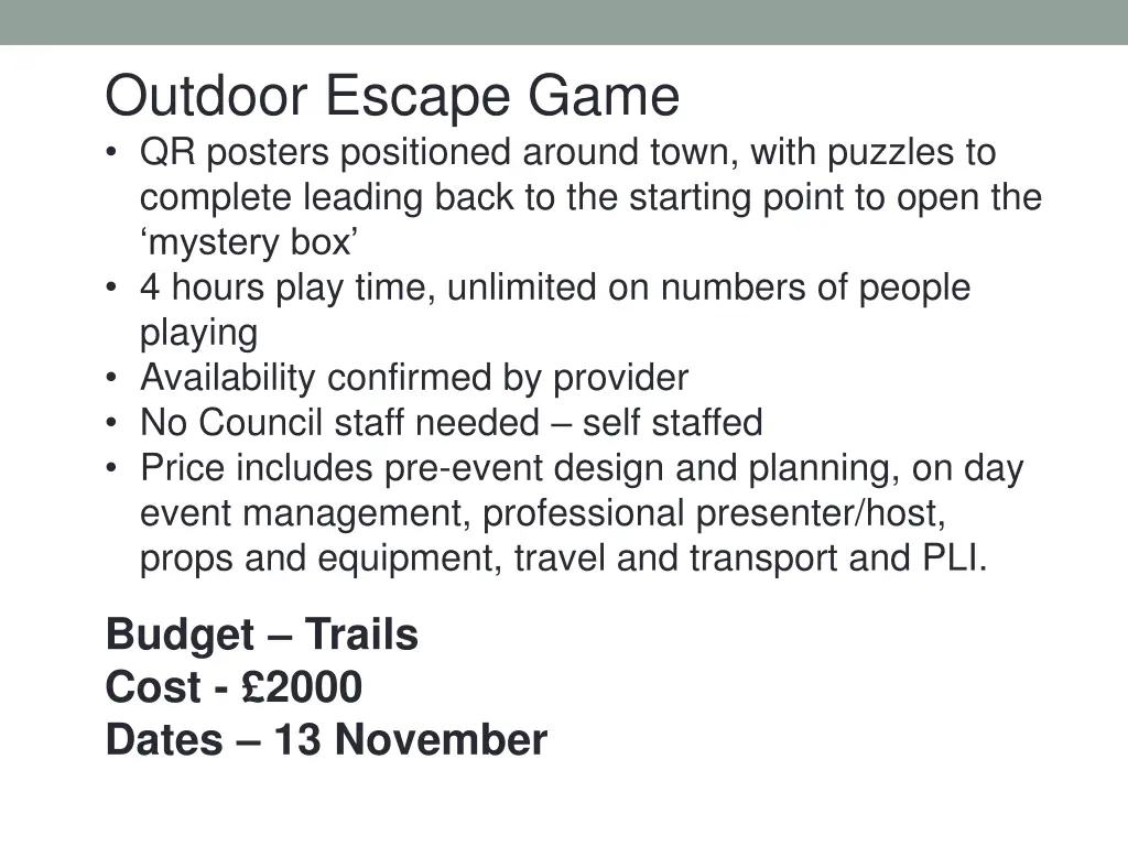 outdoor escape game qr posters positioned around