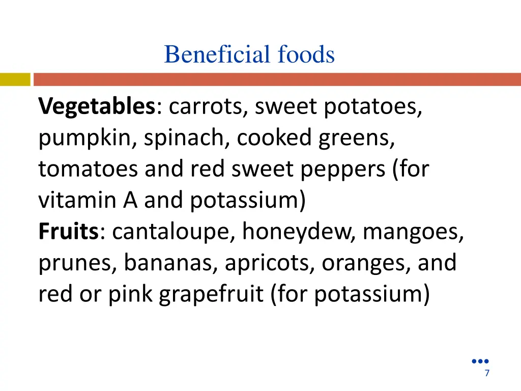 beneficial foods