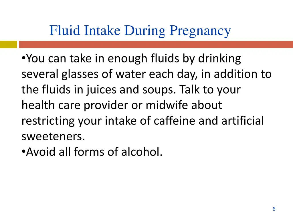 fluid intake during pregnancy