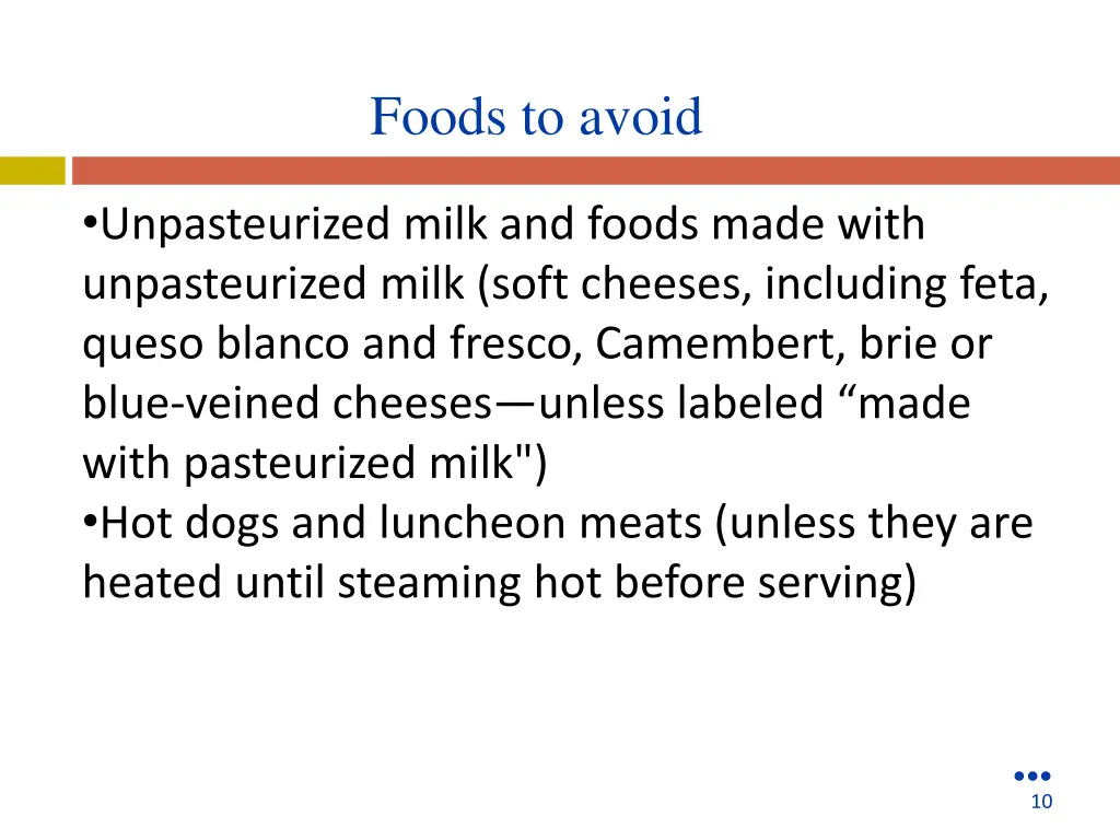 foods to avoid