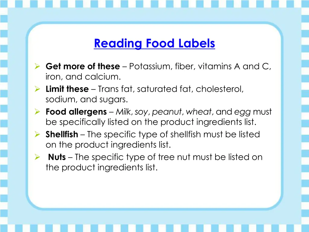 reading food labels 2