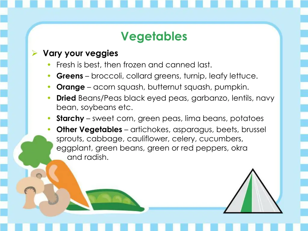 vegetables