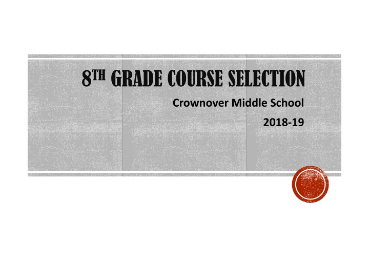 8 th grade course selection