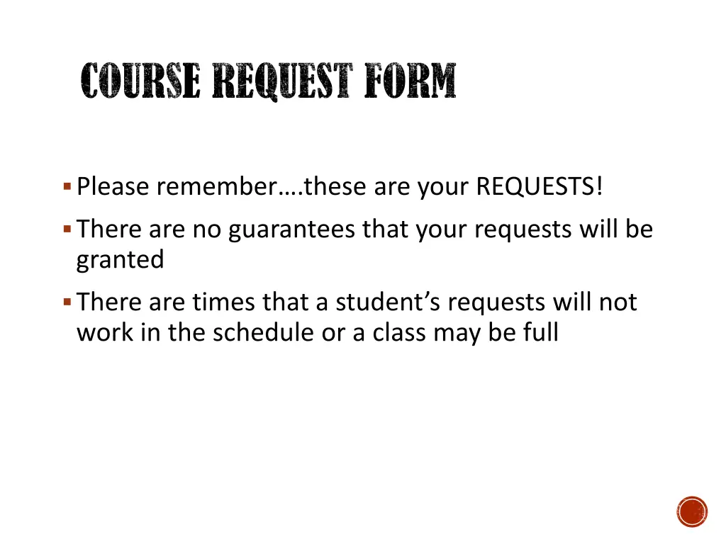 course request form