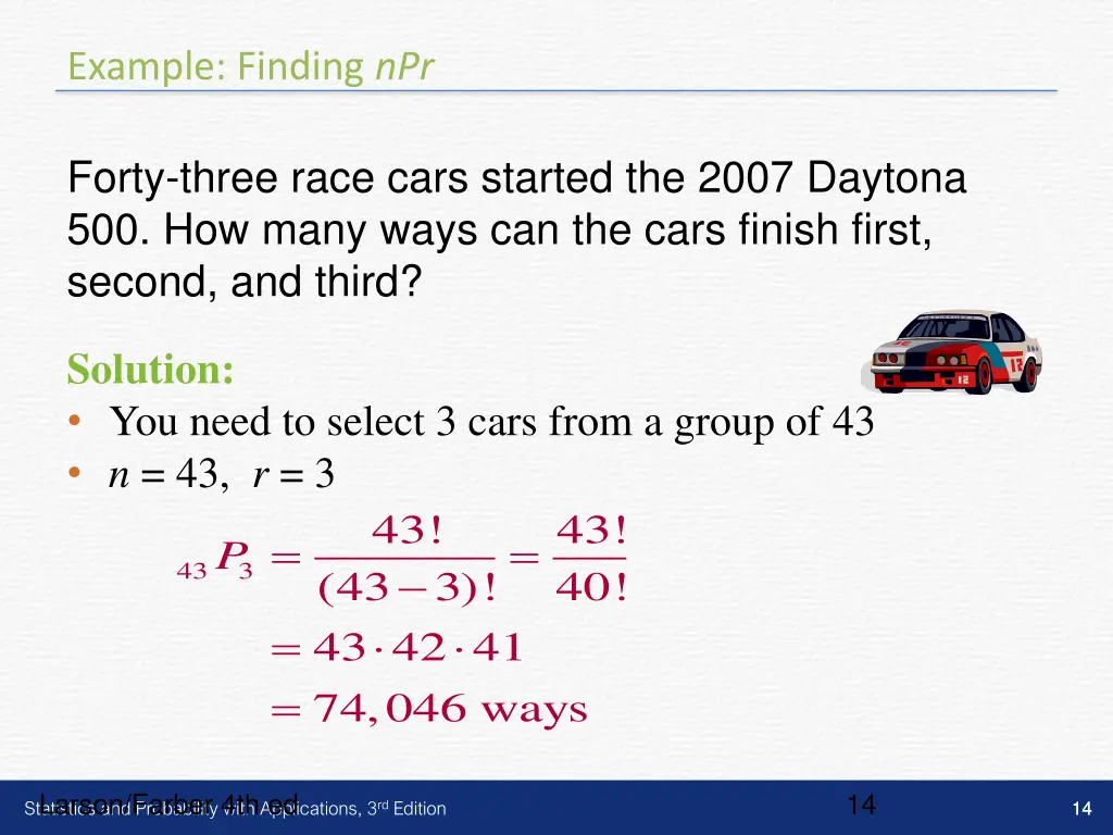 example finding npr 1