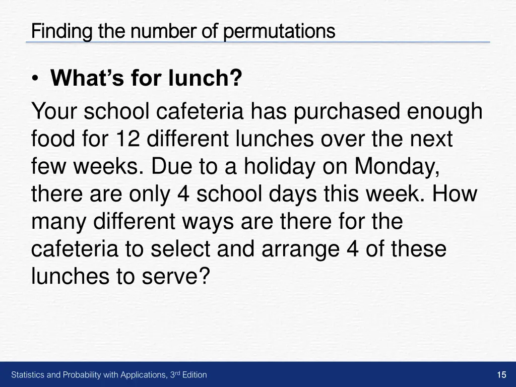 finding the number of permutations finding