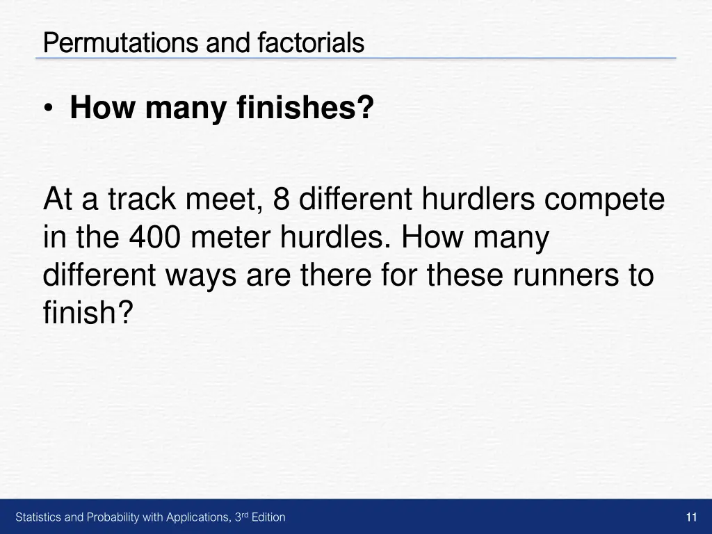 permutations and factorials permutations