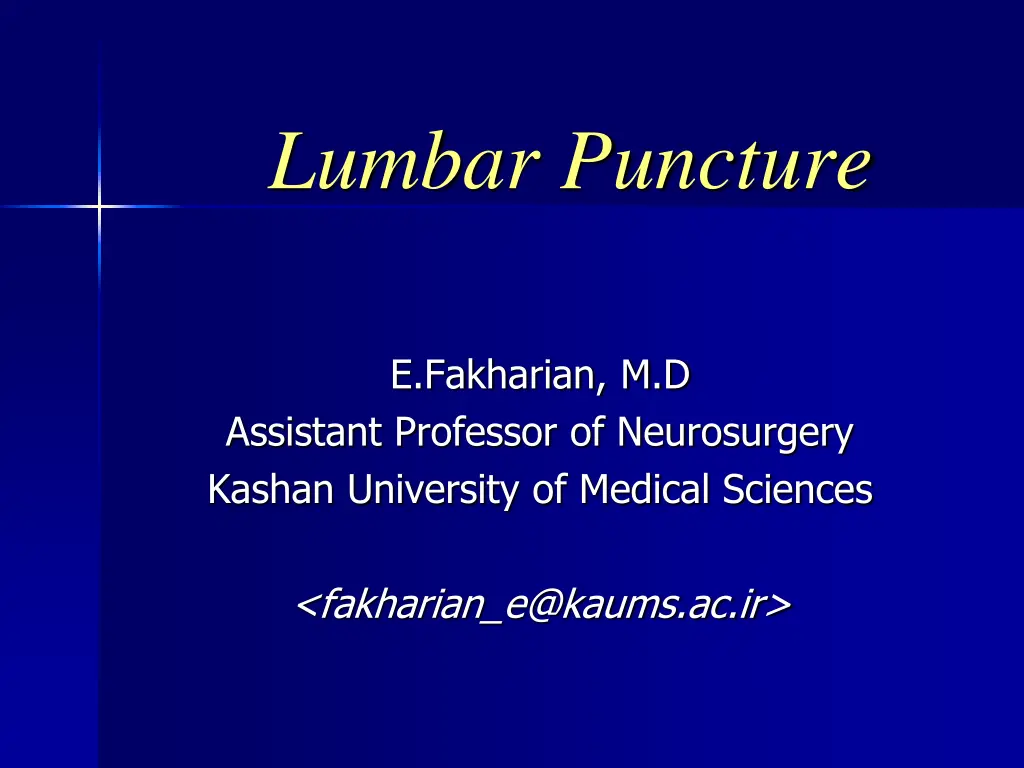 lumbar puncture