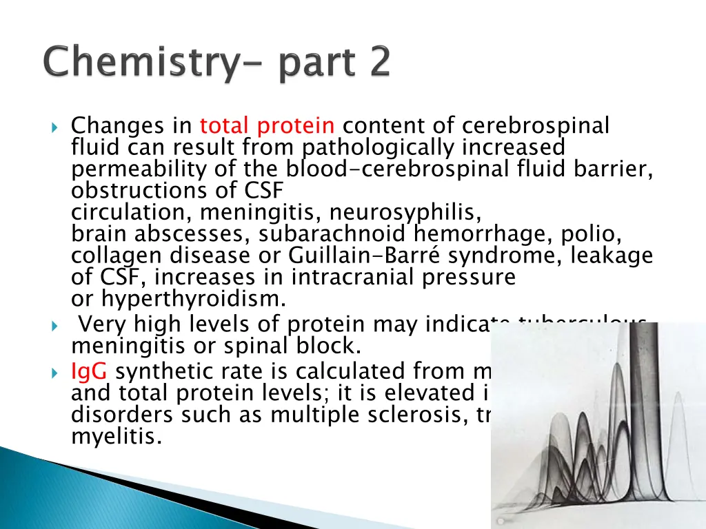 changes in total protein content of cerebrospinal