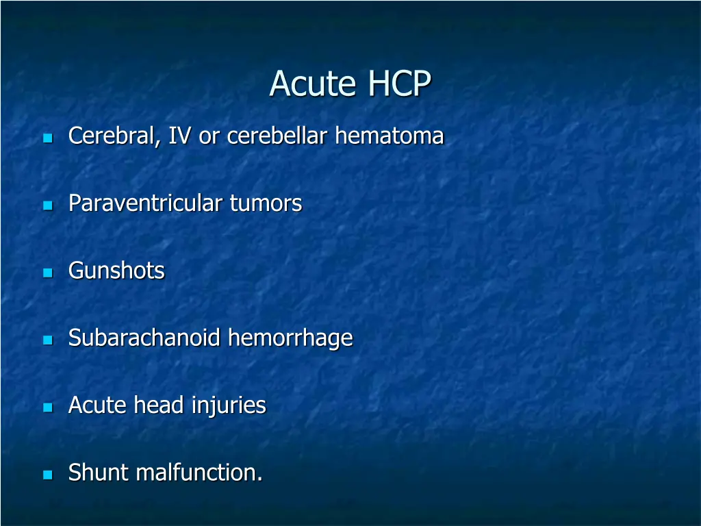 acute hcp