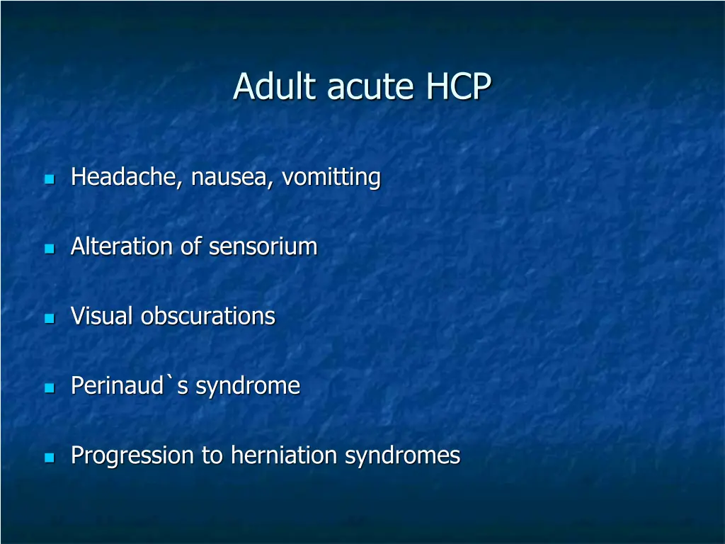 adult acute hcp