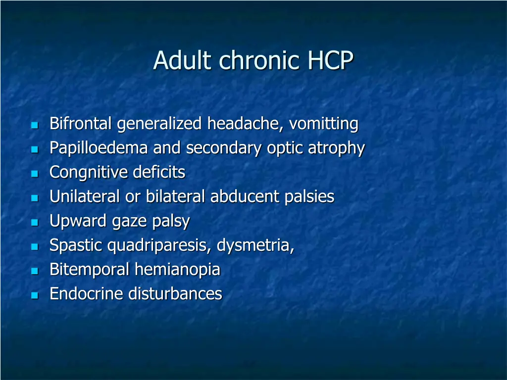 adult chronic hcp