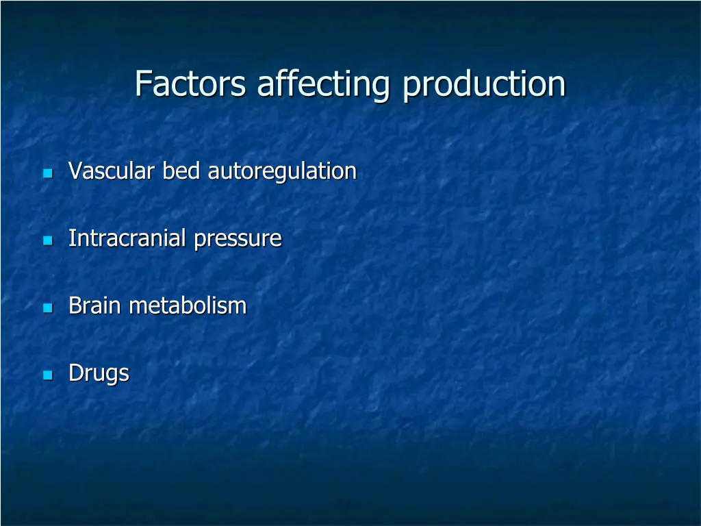 factors affecting production