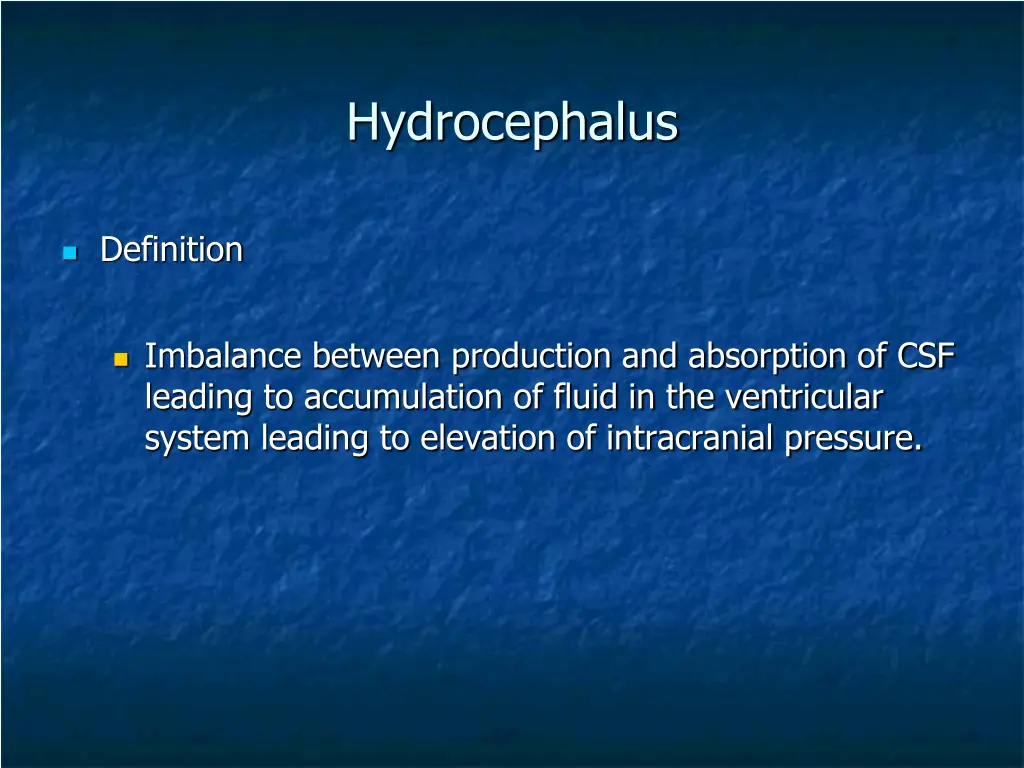 hydrocephalus