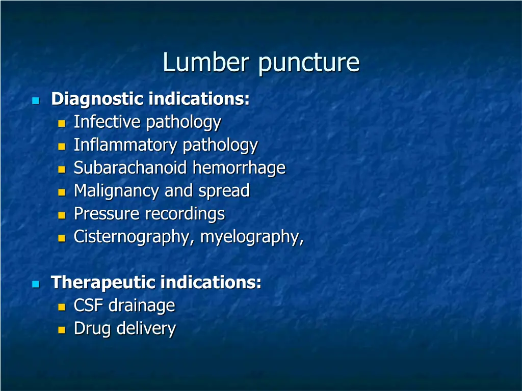 lumber puncture