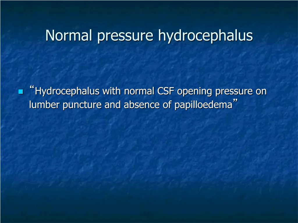 normal pressure hydrocephalus