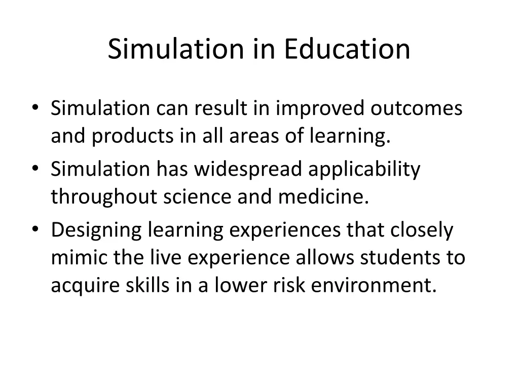 simulation in education 1