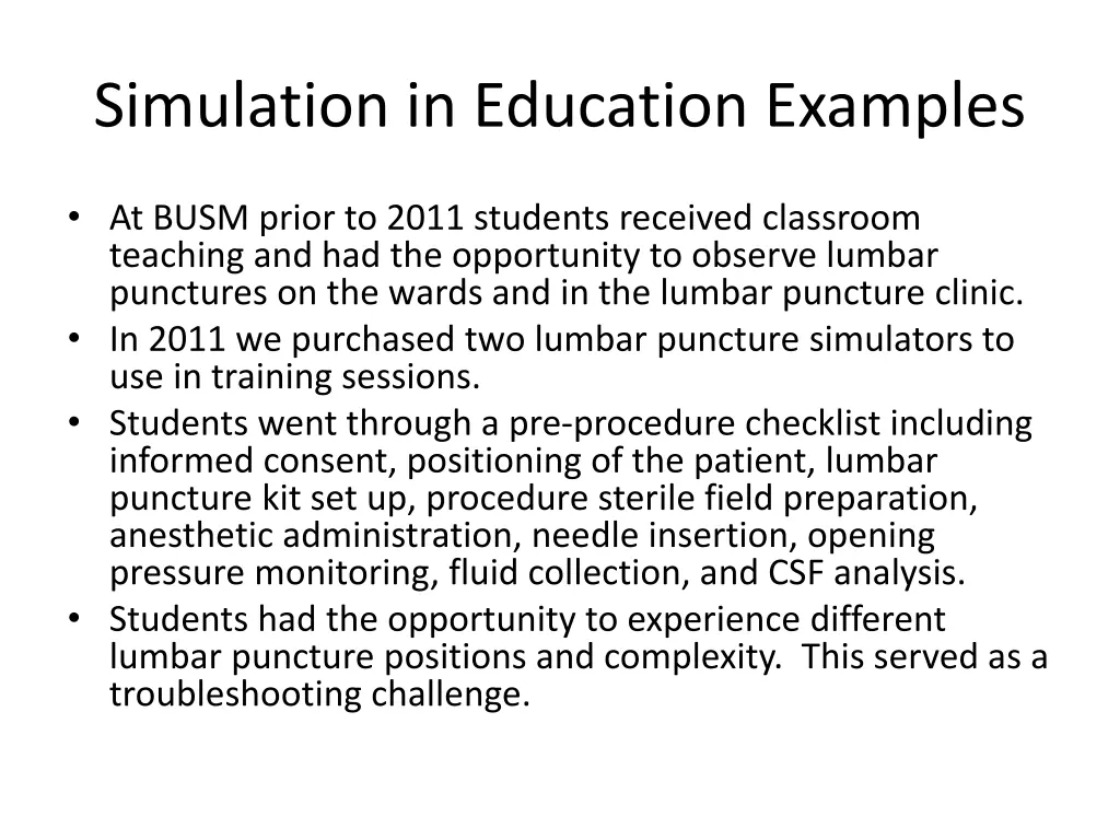 simulation in education examples 1