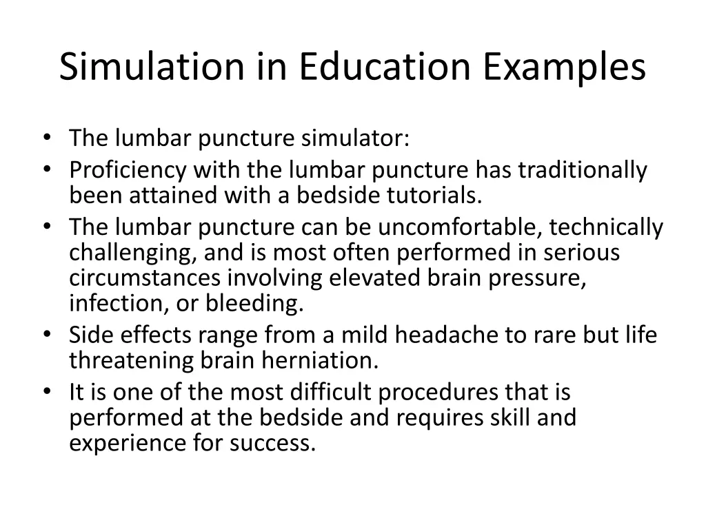 simulation in education examples