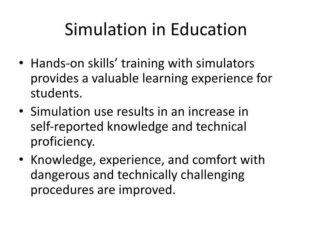 simulation in education