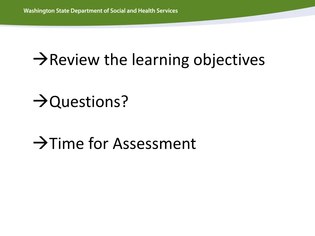 review the learning objectives