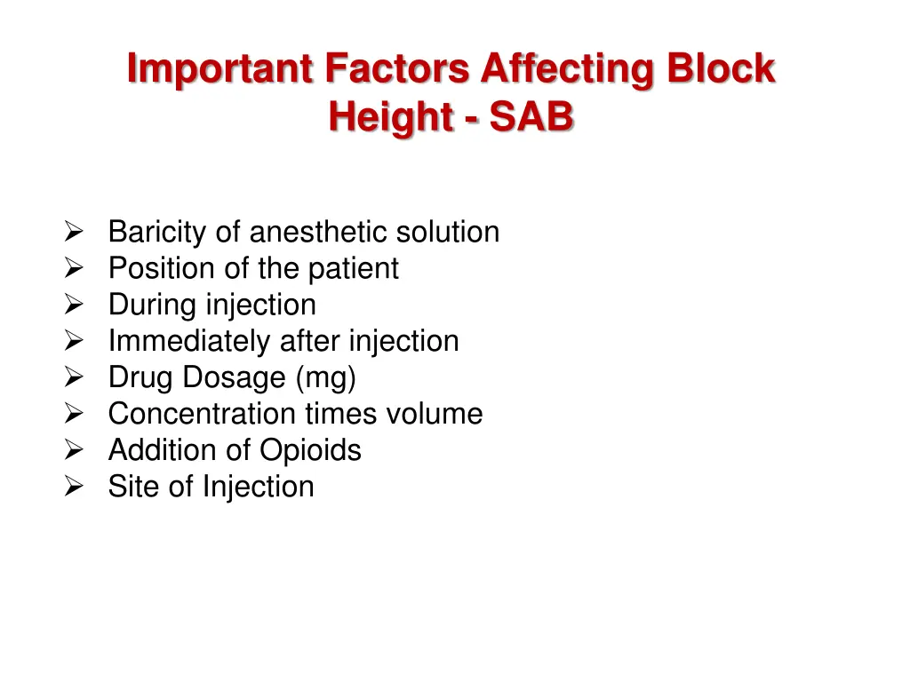 important factors affecting block height sab