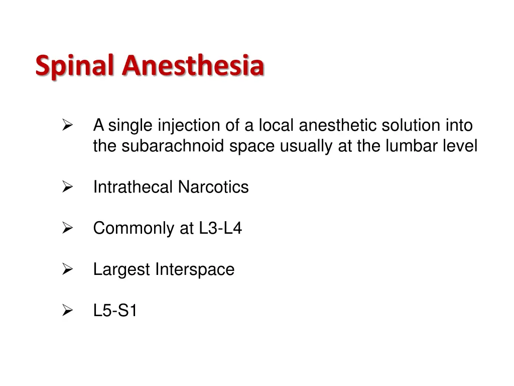 spinal anesthesia 1